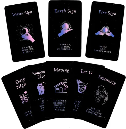 Vista 7 de Han Yu Bowen Cartas de Oráculo de Amor, Cartas de Tarot para Principiantes Cartas de Tarot de Llama Gemela, Cartas de Oráculo Mazos con Significados