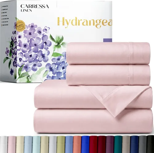 Vista 80 de Carressa Linen - Juego de sábanas 100% algodón de 600 hilos