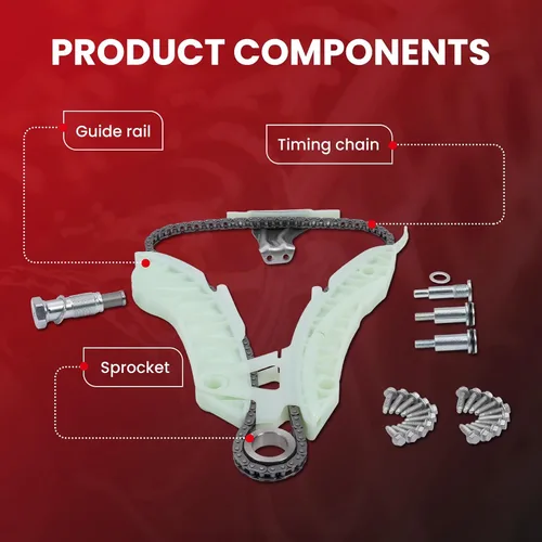 Vista 3 de Kit de cadena de distribución con 2 piñones de sincronización de válvula variable de motor de admisión y escape, compatible con 2013 para Mini