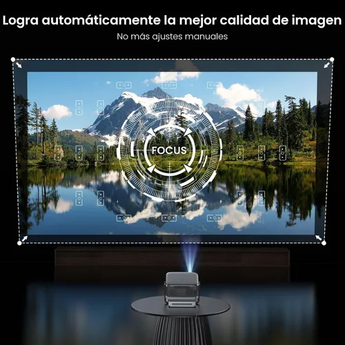 Vista 5 de Proyector para exteriores de Google TV con licencia oficial ANSI 2000 4K Full HD, proyector inteligente con WiFi y Bluetooth