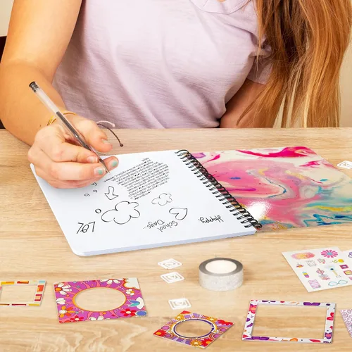 Vista 4 de JOiFULi Conjunto de Diario DIY para Regalos de Niñas de 8 9 10 11 12 13 Años y Más