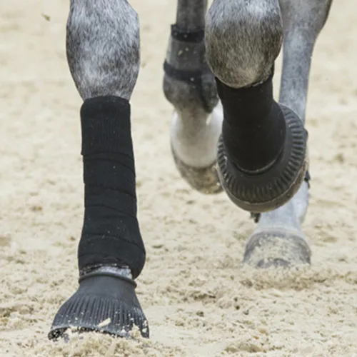 Vista 6 de Juego de 4 envolturas de polo de forro polar suave para caballo, vendaje ecuestre para piernas