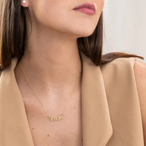 Vista 4 de MYKA - Collar con dije de infinito personalizado con nombre para parejas, joyería de amor eterno con 1 o 2 nombres, plata de ley, chapado en oro
