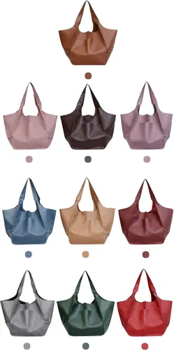 Vista 2 de ZOSIVEB Bolso de mano grande, bolso de mano de piel sintética, bolso de hombro, bolso cruzado suave, bolso de viaje de gran