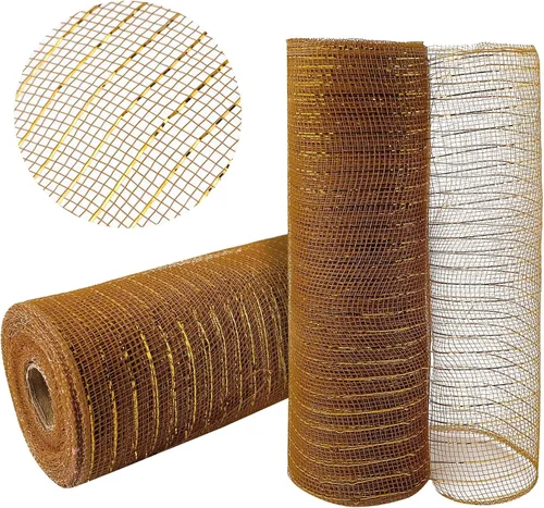 Vista 29 de 2 rollos de cinta de malla verde manzana decorativa de 10 pulgadas x 30 pies, rollos de malla de poli verde lima para suministros de corona DIY