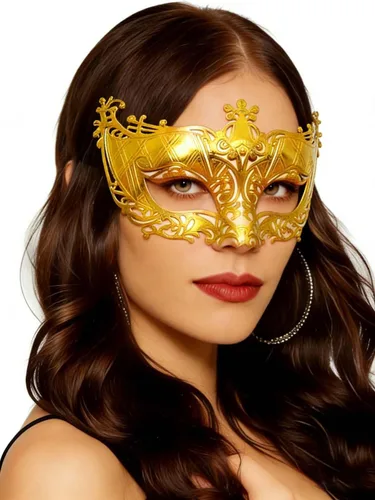 Vista 8 de Yalice Máscara veneciana para mascarada, para mujer, para fiesta, para ojos, accesorios para disfraz Rojo