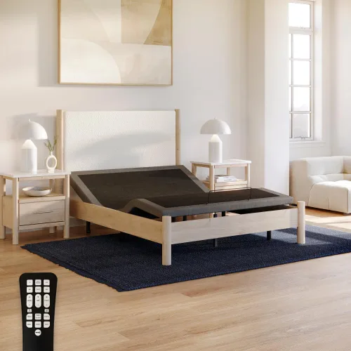 Vista 9 de Adjustable Comfort - Base de cama ajustable tapizada y cómoda 2.0 con motores mejorados, masaje, control remoto inalámbrico, puerto USB