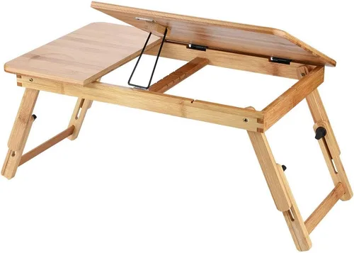 Vista 6 de Laptop Table Bamboo Wooden Laptop Sofa Couch Office Stand Stand for Desks and Beds (50 * 30 Without Drawer)