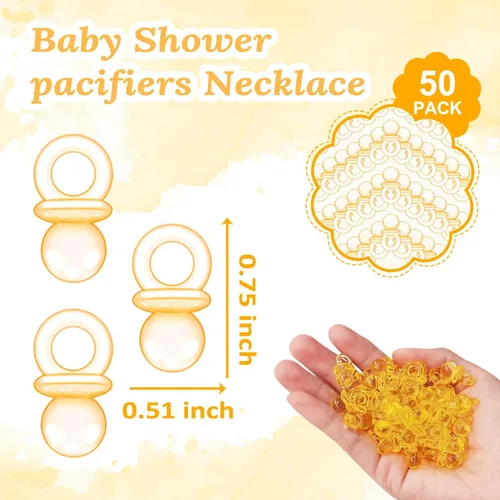 Vista 3 de Winnie Baby Shower Games-Winnie Baby ShowerDecoraciones-Pacififer Hunt Baby Shower Juegos-Baby Shower Mini Chupetes para Baby Shower Juego Juego