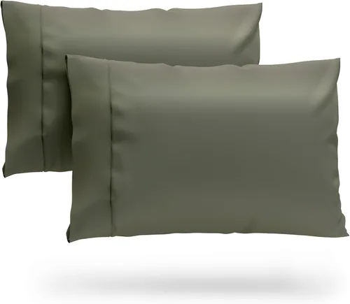 Vista 15 de Cosy House Collection Juego de fundas de almohada de bambú 100% rayón derivado Juego de fundas de almohada refrescantes, transpirables y sedosas