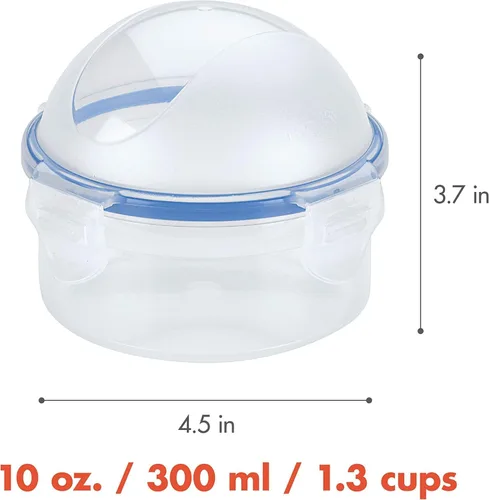 Vista 3 de Lock & Lock - Recipiente hermético redondo para alimentos, caja de cebolla, 10.14 onzas/1.27 tazas