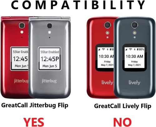 Vista 8 de Funda de cuero ajustable para Alcatel GreatCall Jitterbug Flip Phone para personas mayores, características: clip de cinturón giratorio, protección