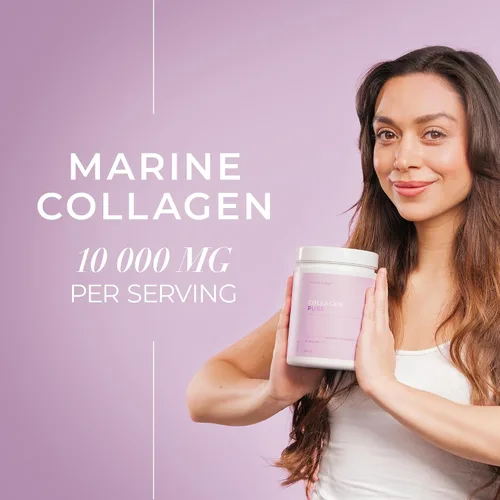 Vista 2 de Swedish Collagen Polvo de colágeno marino hidrolizado 10,000 mg por porción - 2 x 10.58 oz (21.16 oz en total) Péptidos puros sin sabor