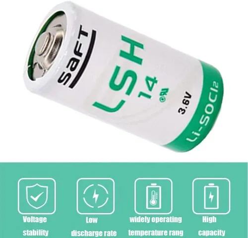 Vista 5 de (1 cuenta) LSH14 3.6V 5800mAh batería de litio Formato C PLC para SAFT LSH14 batería