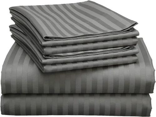 Vista 19 de Mattress-Homes Juego de sábanas tamaño Queen de 6 piezas, colección Hotel Luxury, 100% algodón egipcio, sábana bajera ajustable de 18 pulgadas
