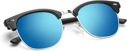Vista 14 de KALIYADI Gafas de sol polarizadas para hombres y mujeres, marco semi sin montura, para conducir con bloqueo UV A01-(1 Pack) Tortuga Mate G15