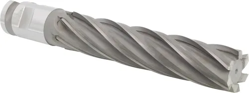 Vista 7 de Fresa de extremo soldada de carburo CME, nariz cuadrada, 1 1/2" diámetro del molino, 2" longitud de corte, 5 5/8" longitud total, 4 flautas, corte