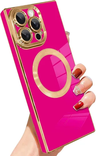 Vista 19 de SAKUULO - Funda magnética rectangular de lujo para iPhone 12 Pro Max, color negro
