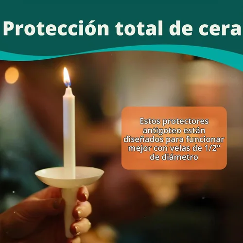 Vista 4 de Portavelas de plástico reutilizables para candelabros, 50 unidades, protector para vigilias de iglesia, conmemorativo, congregacional y velas