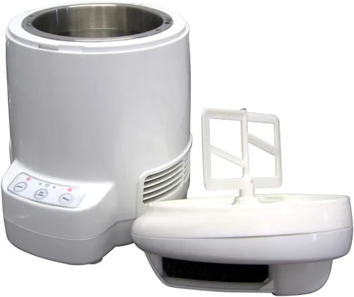 Vista 4 de Total Chef Ice Cream Factory - Máquina automática de helados eléctrica, 1.3 cuartos de galón (1.2 litros), color blanco, hace fácil yogur congelado