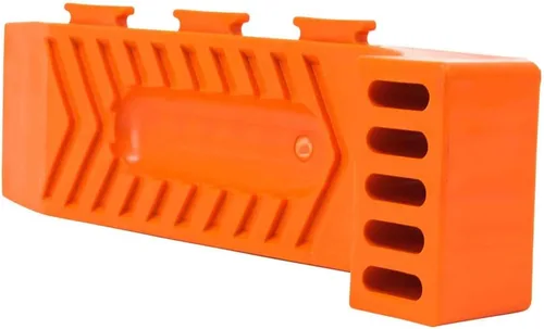 Vista 6 de Mytee Products Patines de neumáticos entrelazados para camión de grúa, camión de auxilio, transportador de vuelco, color naranja (juego de 4 piezas)