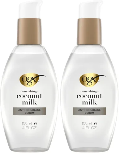 Vista 10 de OGX Suero nutritivo + antirotura de leche de coco, 4 onzas líquidas