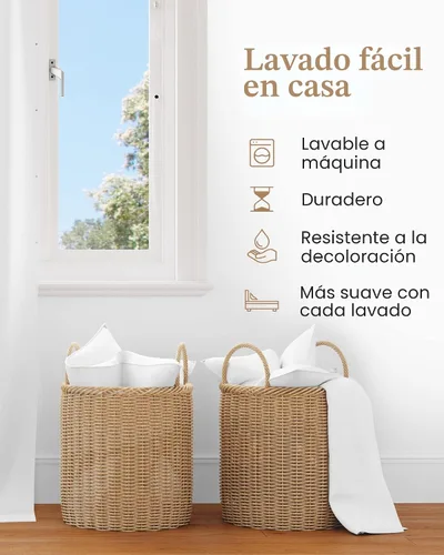 Vista 5 de Juego de 2 fundas de almohada estándar de 1000 hilos, 100% algodón egipcio, fundas de almohada 01. blanco