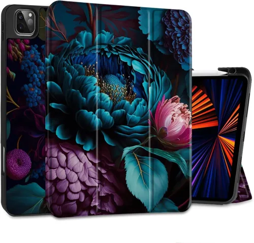 Vista 18 de MEEgoodo para iPad Pro M2 12.9 Funda 6ª/5ª/4ª/3ª Generación 2022 2021 2020 2018 con Soporte para Lápiz, Funda para Tablet con Parte Trasera de TPU