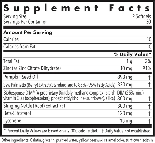 Vista 2 de Allergy Research Group ARG DIM Palmetto - BioResponse DIM & Palmetto Extract Softgels - Apoyo al metabolismo hormonal y estrógeno - Fórmula