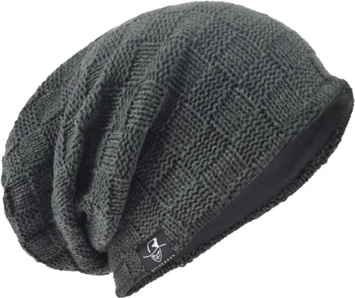 Vista 14 de Gorro de punto holgado con calavera de gran tamaño para hombre tipo skullcap