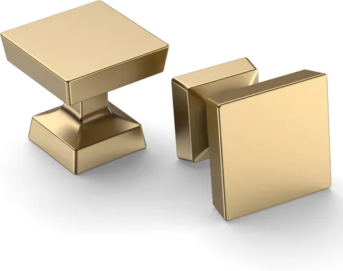 Vista 14 de Amerdeco Paquete de 6 pomos dorados cepillados para gabinetes de 1.2 Oro cepillado