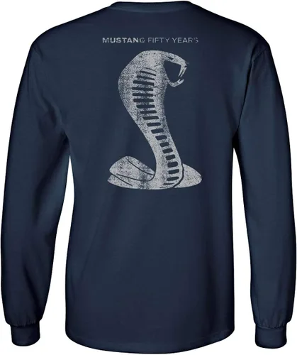 Vista 3 de Mustang - Camiseta de manga larga para Ford 50 Shelby, color gris serpiente