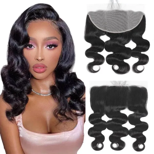 Vista 13 de CHEEON Frontal de encaje HD de 13 x 4 de 12 pulgadas, cabello humano brasileño ondulado con cierre frontal de encaje, 100% cabello humano virgen sin