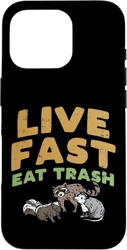 Vista 20 de iPhone 16 Fast Live Eat Trash Raccoon Opossum Skunk Street Cats Gift Case