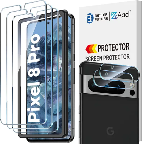 Vista 7 de AACL para Google Pixel 10 Pro XL/Pixel 9 Pro XL Protector de pantalla 9H Glass Con eliminación automática de polvo, fácil instalación, sin