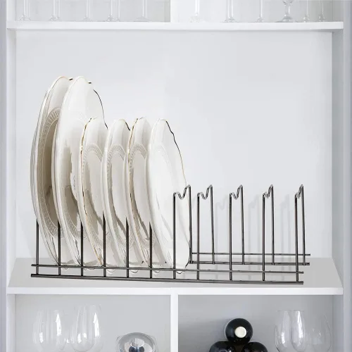 Vista 6 de SANNO Organizador de tapa para ollas, organizador de cocina para platos, tablas de cortar utensilios para hornear, refrigeración, ollas y sartenes