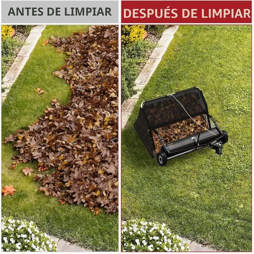 Vista 5 de YITAMOTOR Barredora de césped de remolque de 42 pulgadas, colector de hojas