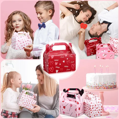 Vista 3 de Zhanmai Paquete de 36 cajas de golosinas para el día de San Valentín, cajas de dulces con corazones para golosinas, contenedor de regalo para el día