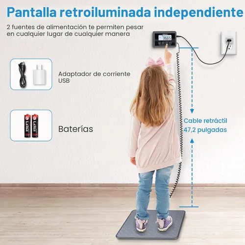 Vista 6 de THINKSCALE Báscula de envío 440lb×1oz - Postal, Equipaje, Almacén, Hogar