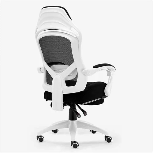 Vista 6 de Silla de oficina de malla de tela, silla giratoria ejecutiva de escritorio para computadora con asiento grande y reposabrazos ajustables (D)