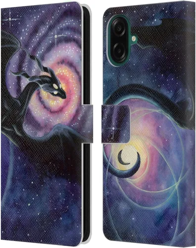 Vista 267 de Head Case Designs Officially Licensed Carla Morrow Galactic Entrancement Dragons Leather Wallet Case Compatible with Samsung Galaxy A07 4G