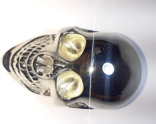 Vista 4 de Varitas de latón con diseño de calavera para Halloween, diseño victoriano, diseño de bastón para caminar