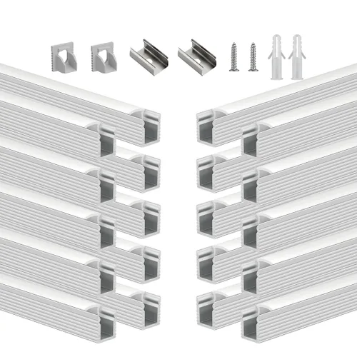 Vista 15 de BTF-LIGHTING - Sistema de canal de aluminio LED de 1.64 pies, paquete de 10 Blanco