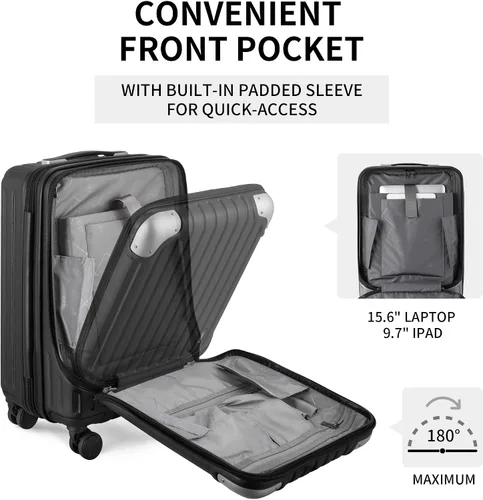 Vista 3 de LEVEL8 Grace Luggage, Negro -, Casual y de negocios