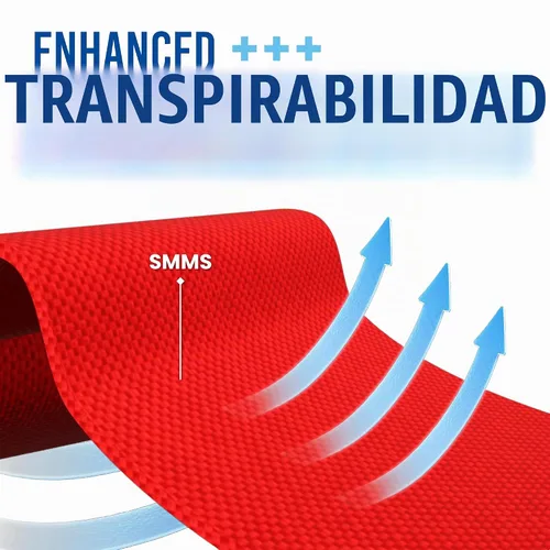 Vista 3 de Medtecs Trajes de materiales peligrosos - 6 opciones de tamaños - Traje de overol desechable, overol de protección médica Trajes de materiales Con