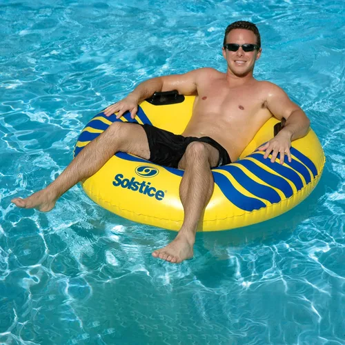 Vista 3 de Tubo inflable para anillo de piscina con asas - 48 pulgadas