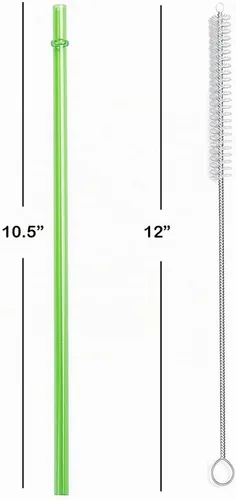 Vista 3 de Sorbetes de acrílico de repuesto, colores del arco iris, juego de 8, para vasos de 16 oz, 20 oz, 24 oz