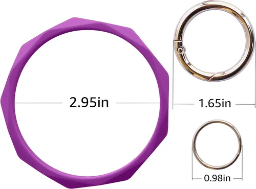Vista 42 de Llavero pulsera de silicona para mujeres y niñas en forma de diamante