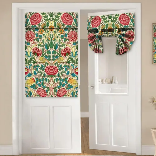 Vista 31 de Cortinas de puerta negras y rojas para ventanas de puerta, estampado de leopardo y cebra, cortinas de ventana para puerta de vidrio francesa