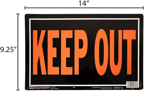Vista 2 de Hy-Ko Products Keep Out